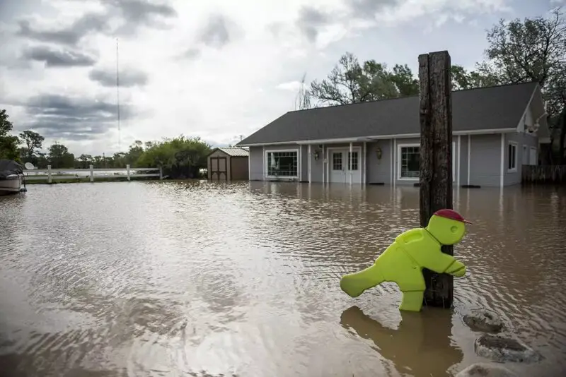 Flooding is seen on June 14, 2022 in Livingston, Montana.