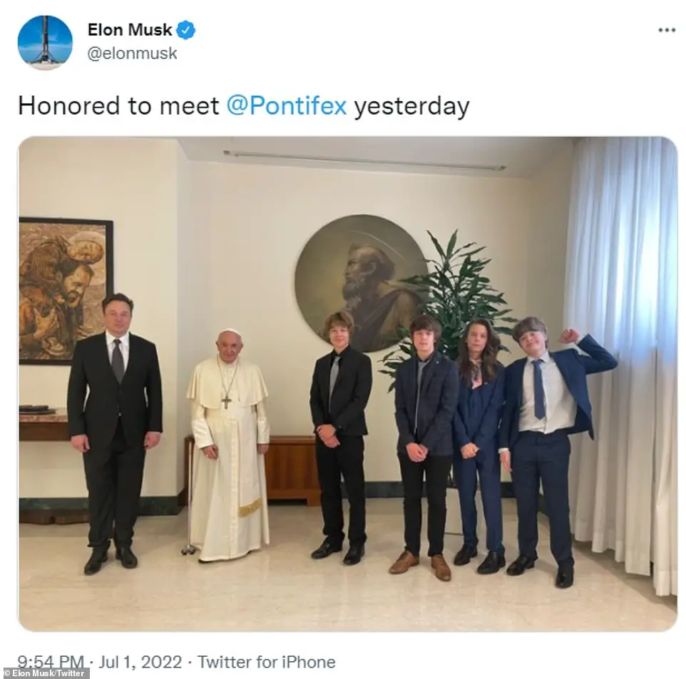 Elon Musk Visits Pope Francis Breaks Silence on Twitter