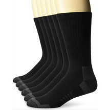 Men’s Performance Cotton Cushioned Athletic Crew Socks, Pack of 6