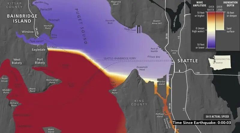 Simulation Shows 42-Foot Waves Could Hit Seattle After Quake